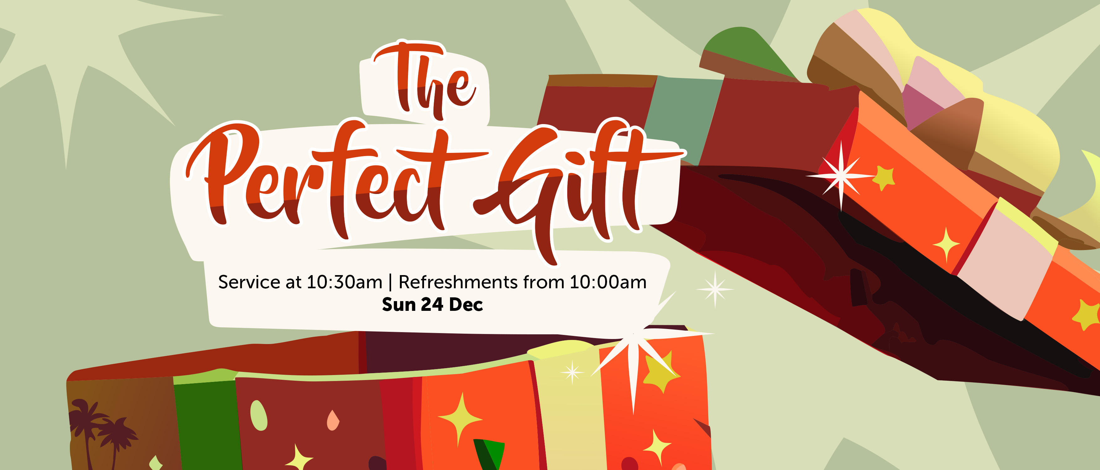 Image that reads "the perfect gift', with an image of an open present